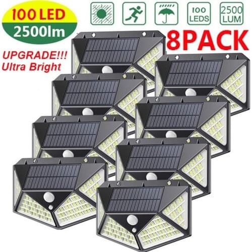 Bright Outdoor LED Solar Lights Wireless Motion Sensor Wall Lights IP65 Waterprooffor Garden Patio Yard Front Door Garage Porch