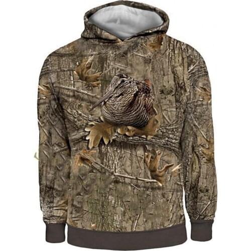 Women Fashion Streetwear Hooded Sweatshirts Long Sleeve Casual Pullover Mens Hoody Camo HUNTING ANIMALS Bird 3D Hoodies