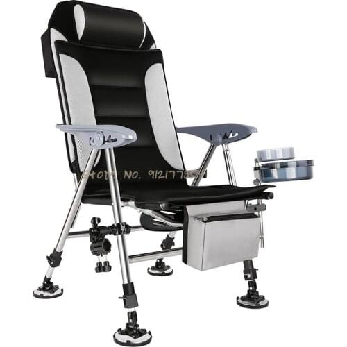 All Terrain Korean Fishing Chair Thickened Folding Stainless Steel Fishing Chair Multi-function Ultra Light Raft Carrying Wild F