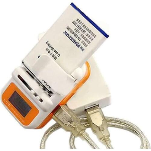 Mobile Universal Battery Charger LCD Indicator Screen For Cell Phones USB-Port
