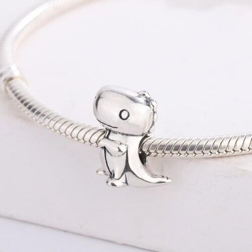 High Quality 925 Sterling Silver Ancient Animal Dinosaur Baby Pendant Charm Bracelet DIY Jewelry Making For Original Pandora