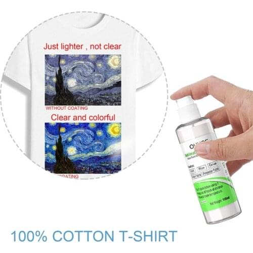 100ml Sublimation Coating Spray Quick-Drying Super Adhesion Fixed Liquid for Cotton Polyester T-Shirt Pillow Heat Transfer