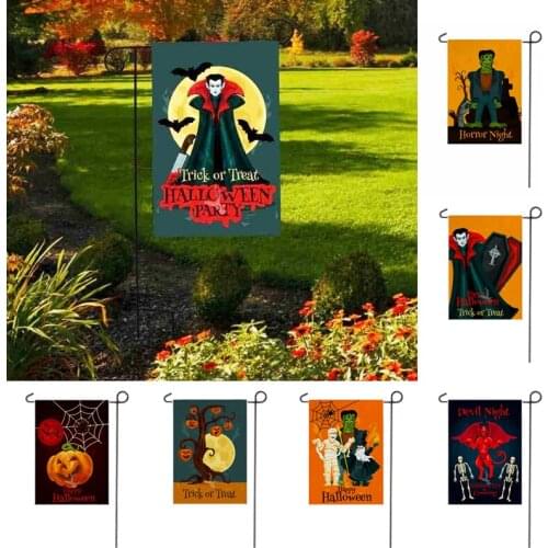 2020 Halloween Garden Flags Pumpkin Series Double Sided Indoor Outdoor Banner Yard Decor Festival Welcome Sign