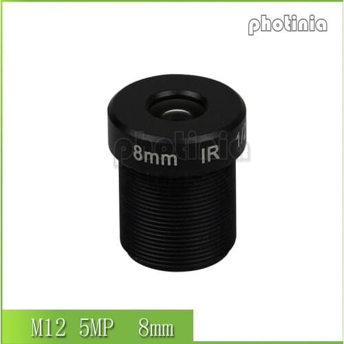 5 Megapixel M12 Fixed 1/2.5 inch 8mm CCTV Lens For HD 1080P/4MP/5MP AHD Camera