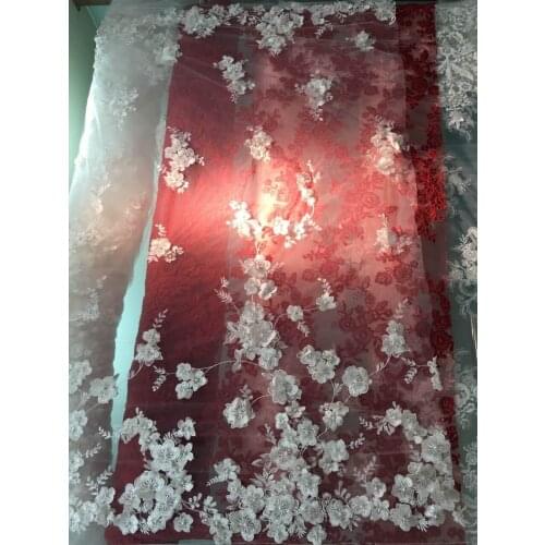 5 yards L-10726 embroidery net fabric best quality tulle mesh lace