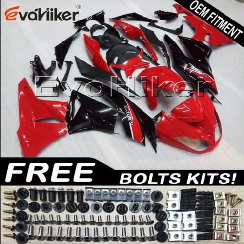 ABS Fairings for ZX6R 2009 2010 2011 2012 red Black ZX 6R 09 10 11 12 ABS plastic motor Fairings kit Injection mold