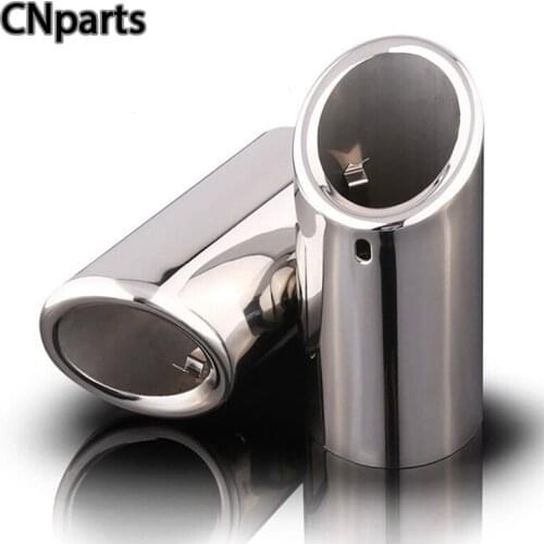 Auto Parts 2PCS Stainless steel Automobiles Car Exhaust Pipe Muffler Tips Carbon Fiber For Volvo XC60 S60 V40 V60 2011 2012 2013