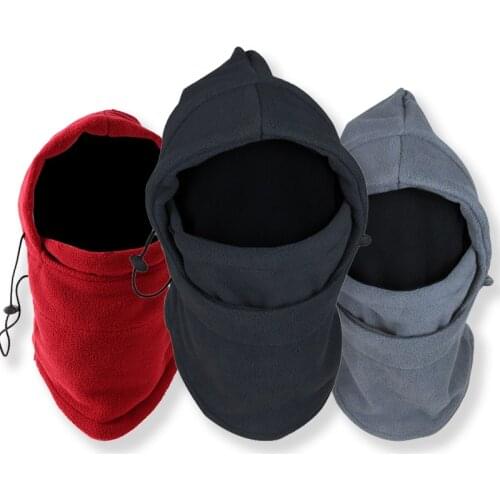Thermal Fleece Balaclava Hat Warm Cap Winter Men Women Hats Waterproof Hooded Neck Warmer Hiking Scarves Cycling Hat