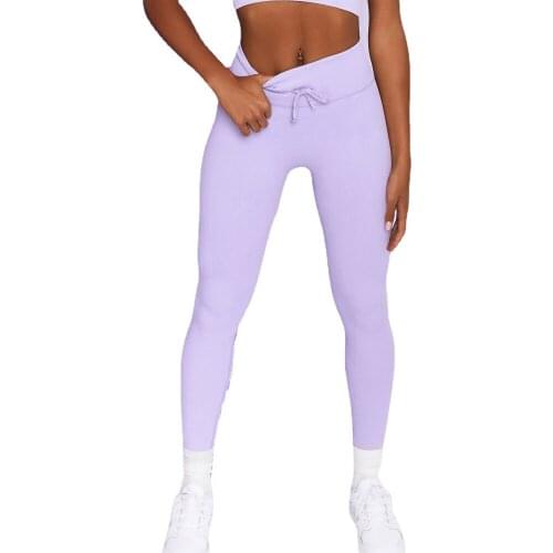 Seamless Knit Leggings for Fitness Gym Clothing Women Sportwear Drawstring High Waist Yoga Pants Sport Outfit Female Active Wear