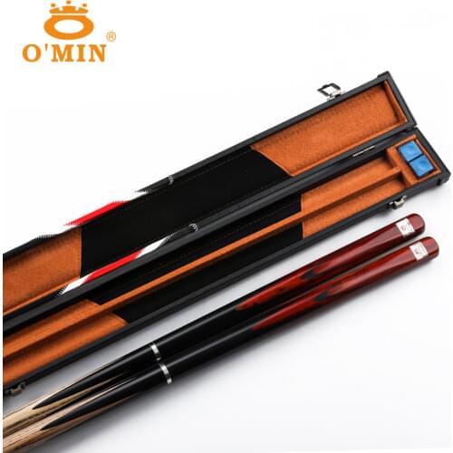 O'MIN Blood Lord 3/4 Snooker Cue Ebony Butt with Case with Extension Billiard Snooker 9.5mm Tip with Professional Cue Free Gift
