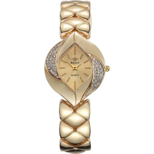 Brand luxury Ladies gift clock Stainless Steel Watch gold Diamond Crystal Fashion Quartz watches Women dress mujer reloje