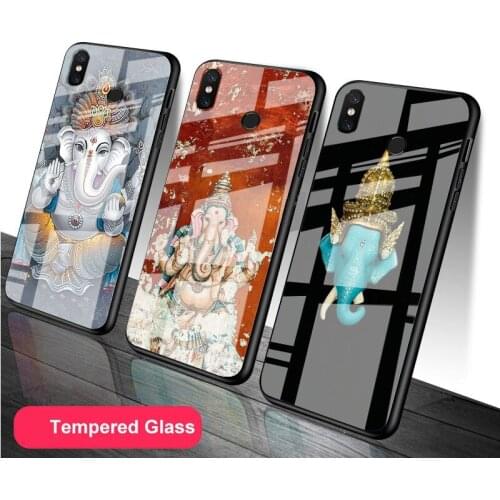 The Hindu God elephant Tempered Glass Phone Case For Redmi Note 5 6 7 8 9 Pro Note8T Note9S Redmi8 9 Cover Shell