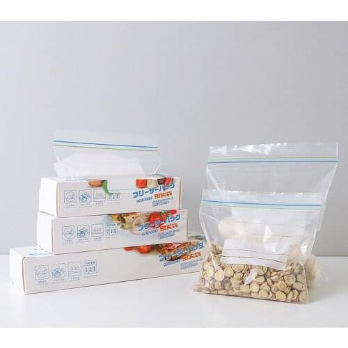 Zipper Sealed Fresh Bag Keeping Food Packaging Bag Sealing Home Plastic Fresh Packaging Bag Thickened Refrigerator Storage Bag