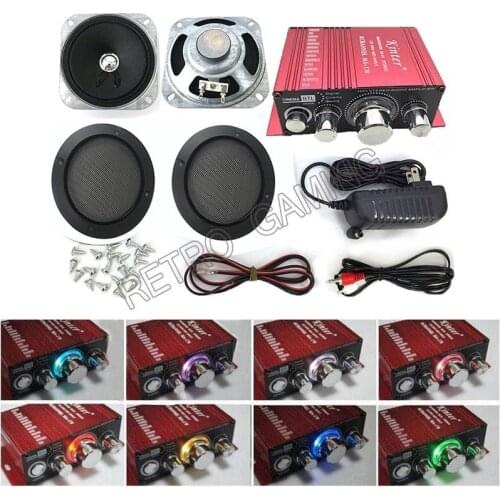 2021 Hot Selling Hi-Fi Audio Stereo Amplifier Arcade Game Audio Kit 4 inch Speaker Auto Car 2 Cananal Stereo DVD Speaker