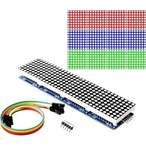 Dot Matrix Module Control Display Send Max 7219 Dots Single Clip 4 in 1 5P Line H6A4 Microcomputer with DuPont Line