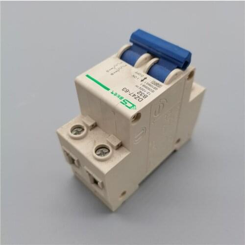2p Mini Circuit Breaker Cutout Miniature Household Air Switch AC220V-400V DZ47 2P 6A/10A/16A/20A/25A/32A/40A/50A/63A