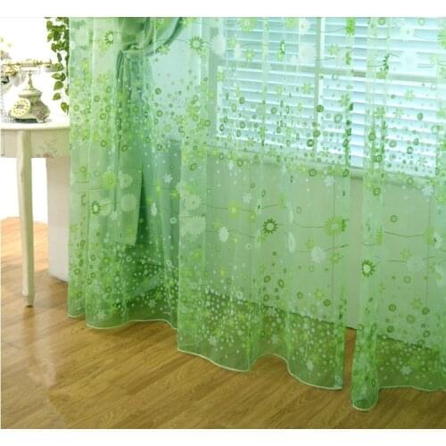 Fashion Tulle Voile Door Window Curtain Drape Panel Sheer Scarf Assorted Free shipping green style