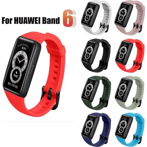 Suitable for Huawei Honor Band 6 Monochrome Silicone Replacement Strap, Sports Accessories
