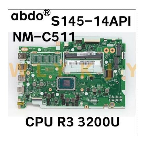 NM-C511 For Lenovo IdeaPad S145-14API portable motherboard NM-C511 with CPU R3 3200U 0G FUR 5B20S42790 DDR4 100% test work