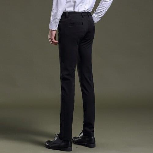 New mens casual pants Slim-fit mens trousers Elastic small-footed trousers Youth trend mens trousers