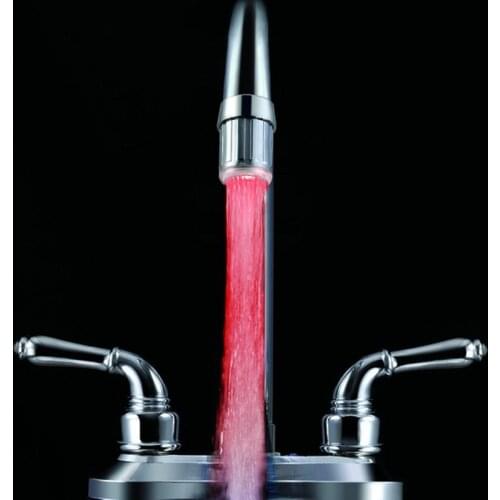 Novelty LED Faucet Light Novelty Bathroom Kitchen Heater Faucet Thermostat Outlet Light 7 Colors Water Column Lights
