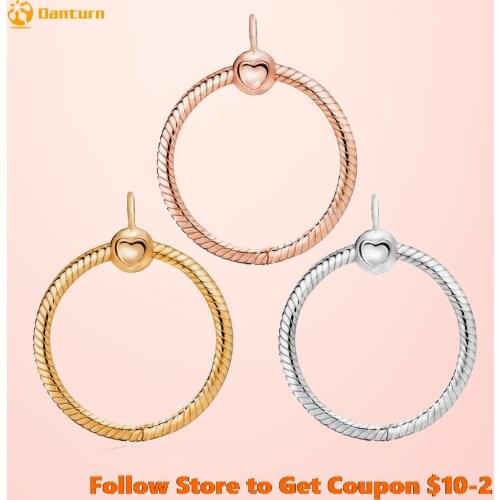 New 925 Sterling Silver O Pendant fit Original Pandora Necklace Women DIY Charm Jewelry