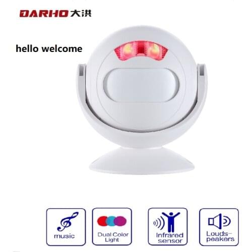 Darho Welcome Device Shop Store Home Welcome Chime Door Bell Security Alarm Chime Wireless Infrared IR Monitor Sensor Detector