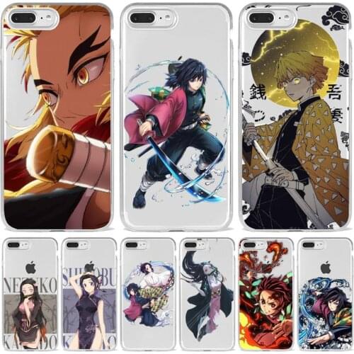 Demon Slayer Anime Kimetsu No Yaiba Phone Case Transparent soft For iphone 5 5s 5c se 6 6s 7 8 11 12 plus mini x xs xr pro max