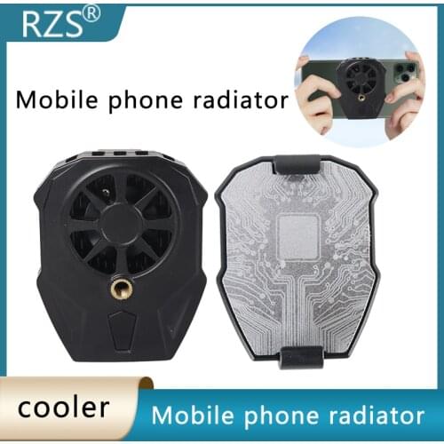 RZS Universal Mini Mobile Phone Cooling Fan Radiator Turbo Hurricane Game Cooler Cell Phone Cool Heat Sink
