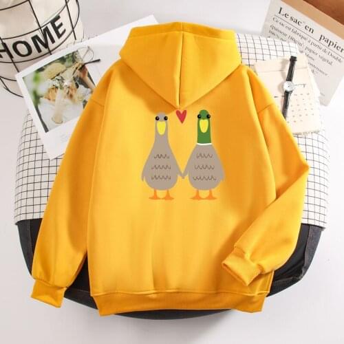 Thick Loose Women Hoodies Jacket Cartoon Cute Pullover Sweatshirt Female Itself Graphic Print Ulzzang Hoodie for Girls Sudadera