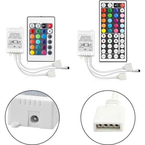 RGB LED Controller 44 Key IR Control 5050 Light Tape 24 Key Universal Remote Controller For rgb 2835 3528 LED Strip Light DC12V