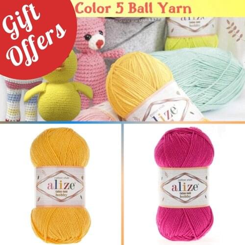 Ватный Золотой Хобби (5 мячей) Sewing Supplies