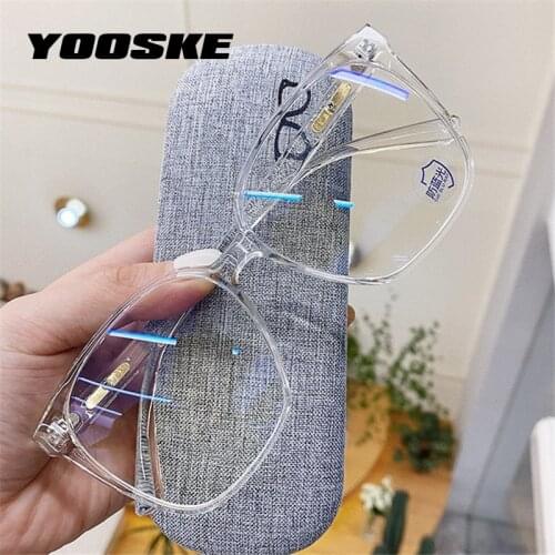 YOOSKE TR90 Anti Blue Blocking Women Transparent Eyeglasses for Men Gaming Optical Spectacle Frames Fashion Myopia Frame