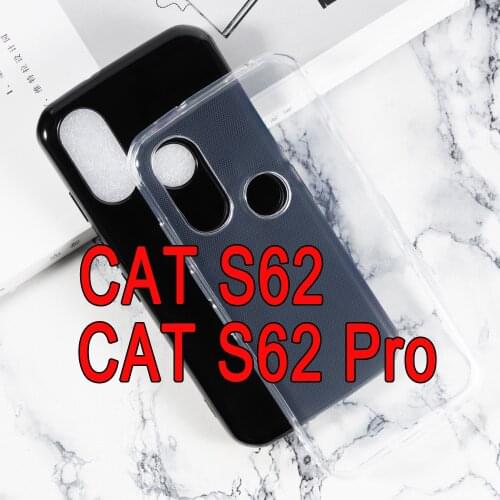 S62 Protective Shell Funda Case For CAT S62 Cover Black Transparent Shockproof Silicone Soft Phone Etui For CAT S62 Pro Case