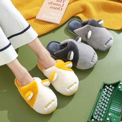 Winter Home Cotton Slippers Women Warm Fur Shoes Soft Sole Comfortable Cute Lovely Indoor Bedroom Women Men Couples Furry Slides
