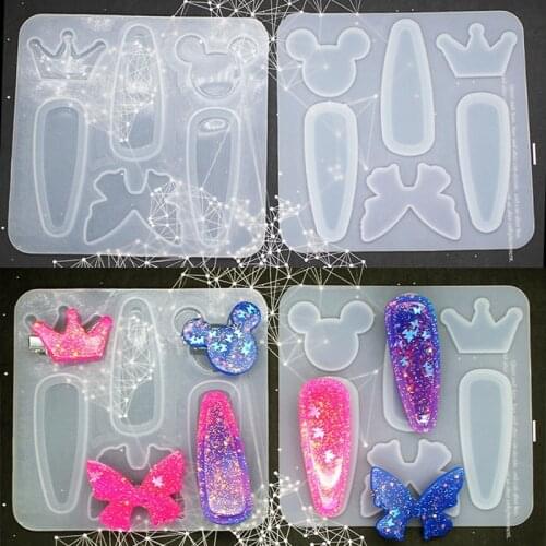 1PC Handmade Silicone Hair Pin Mold Epoxy Resin Casting Molds Jewelry Making Mould DIY Craft