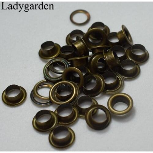 100pcs/lot 10MM Sewing Eyelets Antique Bronze Scrapbook Inner Metal Eyelets Scrapbooking Embelishment Garment Clothes Eyelets
