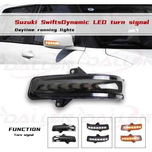 2Pcs for Suzuki Swift 2014 2015 2016 2017 Dynamic LED Turn Signal Light Side Wing Rearview Mirror Sequential Blinker Lamp