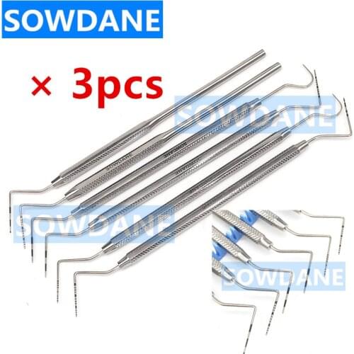 1 pc or 3 pcs Dental Periodontal Probe with Scale Dental Explorer Tool Dentist Endodontic Tooth Cleaning Stainless Steel