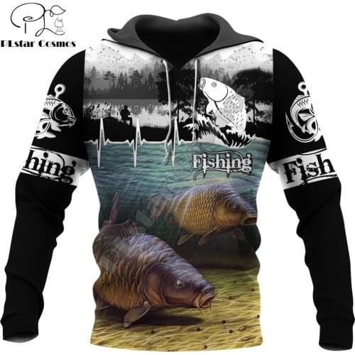 3D Printed Recreational Fishing Animal Hoodie Harajuku Sweatshirt Streetwear hoodies Unisex Casual jacket Tracksuits KJ099
