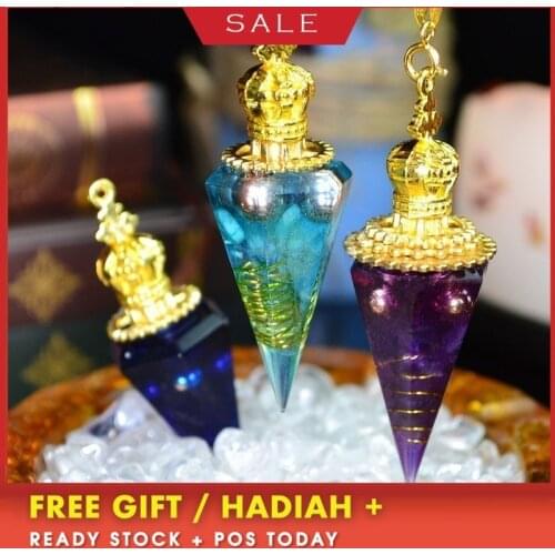 AURA REIKI Astrology Orgonite Spirit Pendulum Pendant Elf Necklace Divination SRT Crystal Lucky Love Sweater Chain Wicca Gift