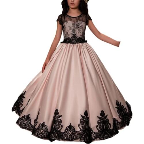 Ball Gowns Flower Girl Dresses Princess Birthday Party Wedding Gowns New Hot Girls Tulle Sleeveless Double O-Neck Lace Appliques