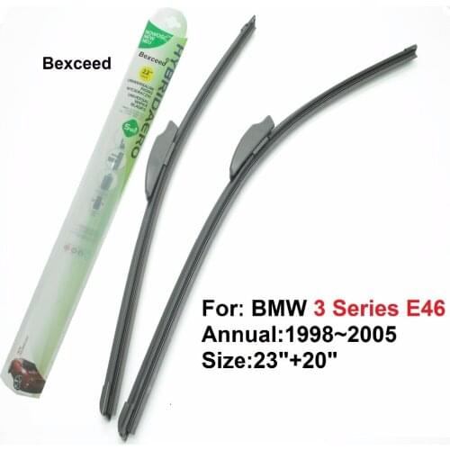 For BMW 3 Series E46 Bexceed Car Windshield Windscreen Wiper Blade 1998-2005 23"+20"