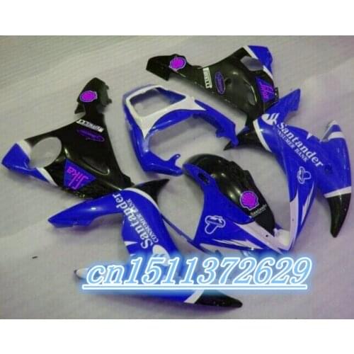 Dor-Fairing kit fit for YZF 2003-2005 R6 body kits YZF R6 03 04 05 high grade fairings set for blue black D