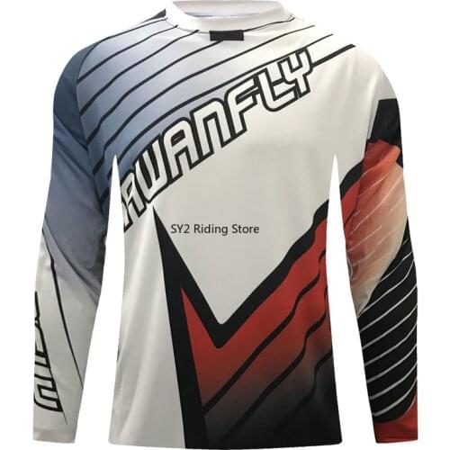 CWF Motocross Jersey Maillot Ciclismo Hombre Dh Downhill Jersey Off Road Mountain Long Sleeve Mtb Jersey