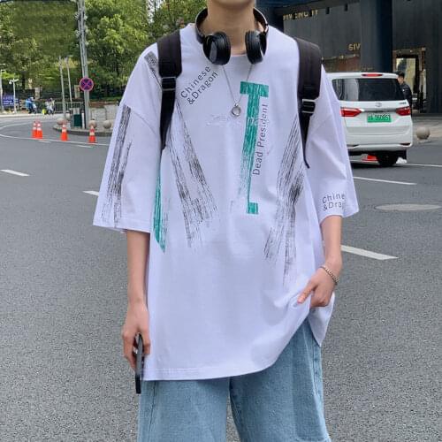 Short-sleeved T-shirt mens summer new 100-pack loose half-sleeve trend mens wear