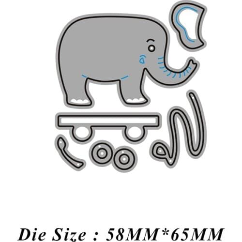 JMCRAFT New Design Craft Metal Cutting Die Cuts Cute Elephane Decoration Scrapbook Album Paper Card Craft Embossing Die Cuts