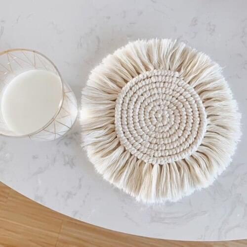 Makrome Coaster Single Raw White High Quality Coaster Handmade Coaster
