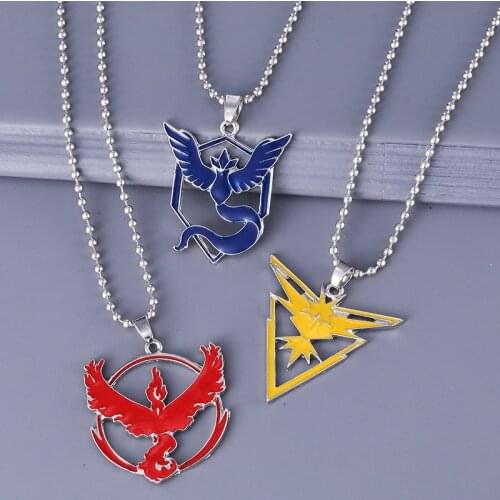 Fashion Anime Fly Eagle Moon Necklace Cartoon Magical Monster Logo Wings Pendant Necklace Student Cosplay Daily Jewelry