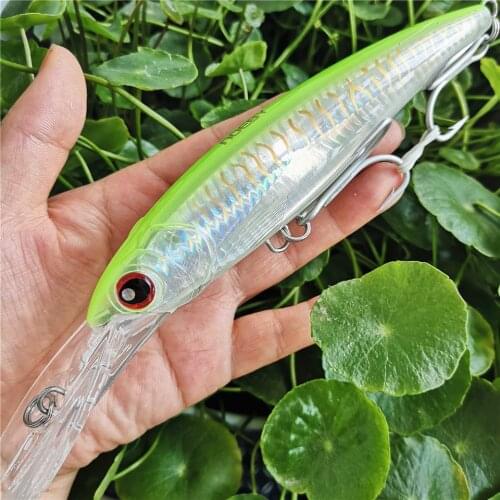 NOEBY 3PCS 16cm/73g Trolling Fishing Lure Slow sinking Super MINNOW Treble Hooks Hard Bait Fishing Tackle